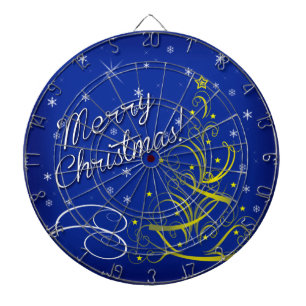 Blauwe kerst dartbord