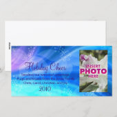 blauwe kerst feestdagenkaart (Voorkant / Achterkant)