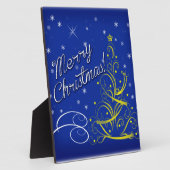 Blauwe kerst fotoplaat (Zijkant)