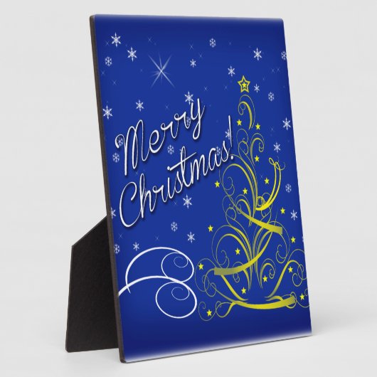 Blauwe kerst fotoplaat (Zijkant)