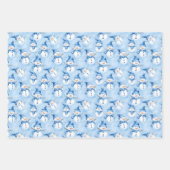 Blauwe kerst inpakpapier vel (Voorkant)