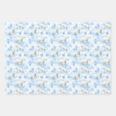 Blauwe kerst inpakpapier vel (Voorkant 2)