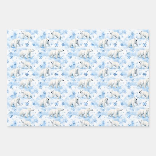 Blauwe kerst inpakpapier vel (Voorkant 2)