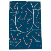 blauwe Kerst jelly Lollies aangepaste naam Medium Cadeauzakje (Voorkant)