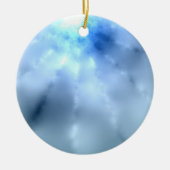 Blauwe kerst keramisch ornament (Voorkant)