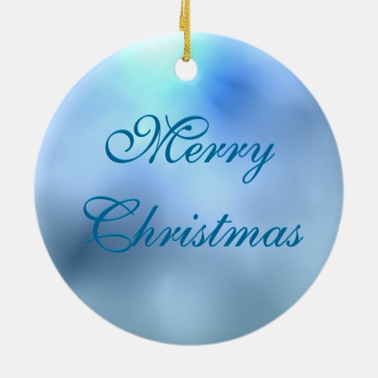 Blauwe kerst keramisch ornament (Achterkant)