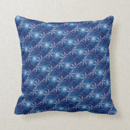 Blauwe kerst kussen