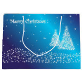 Blauwe kerst large cadeautasje (Voorkant)