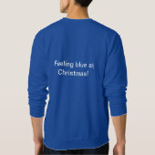 Blauwe Kerst Lelijke Kersttrui Trui (Achterkant)