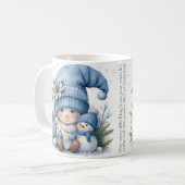 Blauwe Kerst - Little Elf Koffiemok (Voorkant links)