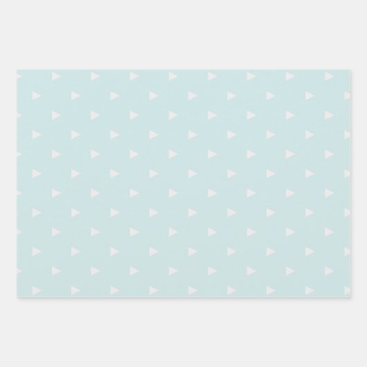 Blauwe Kerst Nordic set van 3 Inpakpapier Vel (Voorkant 2)