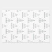 Blauwe Kerst Nordic set van 3 Inpakpapier Vel (Voorkant)