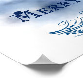 Blauwe kerst poster (Hoek)