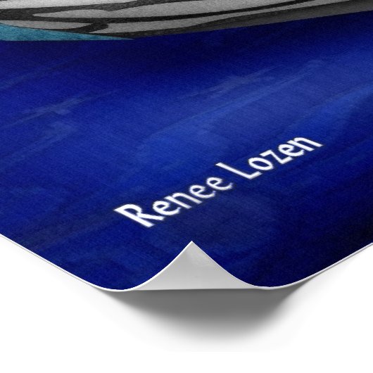 Blauwe kerst poster (Hoek)