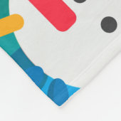 blauwe kerst pover emoji fleece deken (Hoek)