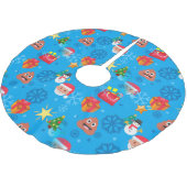 blauwe kerst pover emoji kerstboom rok (Gekanteld)