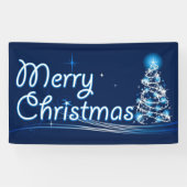 Blauwe kerst spandoek (Horizontaal)