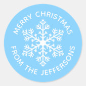 Blauwe Kerst stickers (Voorkant)