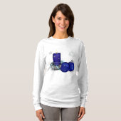 Blauwe kerst t-shirt (Voorkant volledig)