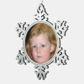 Blauwe kerst tin sneeuwvlok ornament (Rechts)