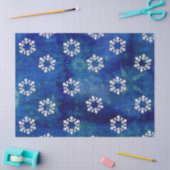 Blauwe kerst tissuepapier (Craft)