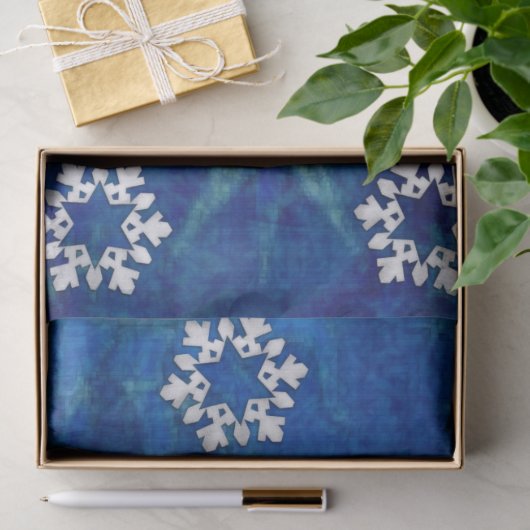 Blauwe kerst tissuepapier (Geschenk)
