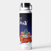 Blauwe kerst waterfles (Achterkant)