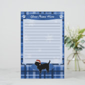 Blauwe kerstaffenpinscher Stationery Briefpapier (Staand voorkant)