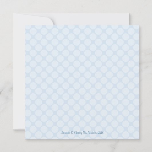 Blauwe kerstbaby Shower-uitnodigingen Kaart (Achterkant)