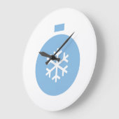 Blauwe kerstbal grote klok (Hoek)