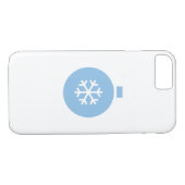 Blauwe kerstbal iPhone 8/7 Hoesje (Achterkant (Horizontaal))