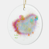 Blauwe Kerstbal Keramisch Ornament (Links)