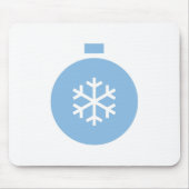 Blauwe kerstbal Muismat (Voorkant)