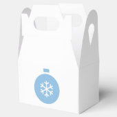 Blauwe kerstbal pleisterkaart bedankdoosjes (Geopend)