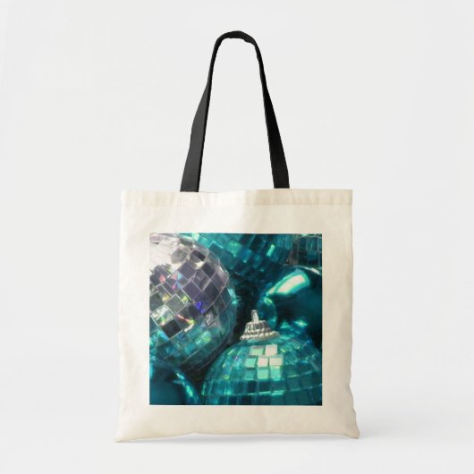 Blauwe kerstballen boodschappentas tote bag (Voorkant)