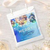 Blauwe kerstballen Twinkling String Lights Bedankzakje (Geknipt)