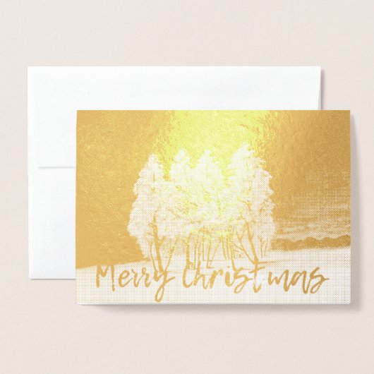 Blauwe kerstbomen folie kaarten