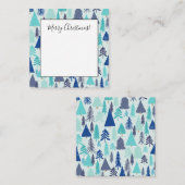 Blauwe kerstbomen in een altijdgroen bos notitiekaartje (Voorkant / Achterkant)