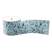 Blauwe kerstbomen in een Evergreen Forest Grosgrain Lint (Spoel)