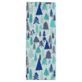 Blauwe kerstbomen in een Evergreen Forest Wijn Cadeautas (Voorkant)