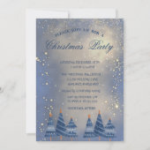 Blauwe kerstbomen, kerstgedeelte kaart (Voorkant)