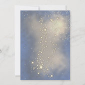 Blauwe kerstbomen, kerstgedeelte kaart (Achterkant)