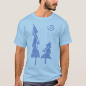 blauwe kerstbomen t-shirt (Voorkant)