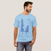 blauwe kerstbomen t-shirt (Voorkant volledig)