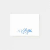 Blauwe kerstbonnen post-it® notes (Voorkant)