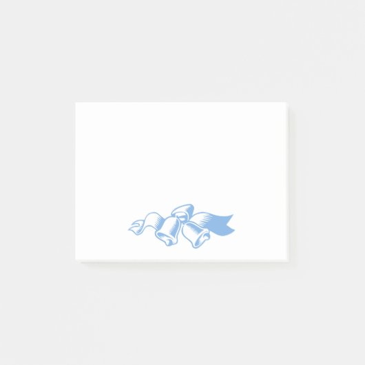 Blauwe kerstbonnen post-it® notes (Voorkant)