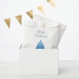 Blauwe kerstboom bedankzakje