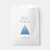 Blauwe kerstboom bedankzakje (Voorkant)