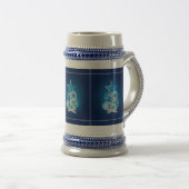 Blauwe kerstboom bierpul (Voorkant rechts)