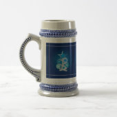 Blauwe kerstboom bierpul (Links)